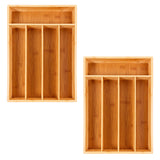 BergHOFF Bamboo 5-Slot Flatware Organizers, Set of Two