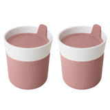 BergHOFF Leo 8.4oz. Porcelain Travel Mug, Pink, Set of 2