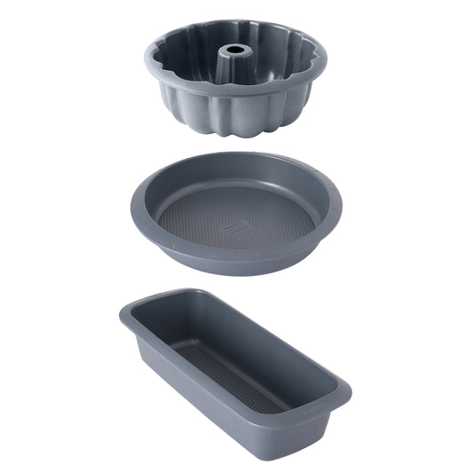 BergHOFF GEM Non-stick 3Pc Bakeware Set Cake Pan, Bundt Pan & Loaf Pan