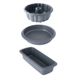 BergHOFF GEM Non-stick 3Pc Bakeware Set Cake Pan, Bundt Pan & Loaf Pan