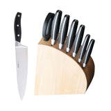 BergHOFF Forged 9pc Stainless Steel Knife Block Set with 3-in-1 Sharpener