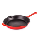 BergHOFF Neo 4pc Cast Iron Grill & Fry Pan Set, Red