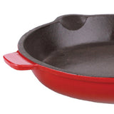 BergHOFF Neo 4pc Cast Iron Grill & Fry Pan Set, Red