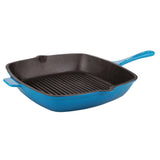 BergHOFF Neo 5pc Cast Iron Cookware Set with Slotted Steak Press, Blue