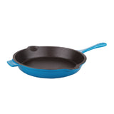 BergHOFF Neo 5pc Cast Iron Cookware Set with Slotted Steak Press, Blue