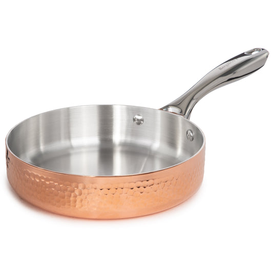 BergHOFF Vintage Tri-Ply Copper 8" Deep Skillet, Hammered