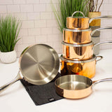 BergHOFF Vintage Tri-Ply Copper 8" Deep Skillet, Polished