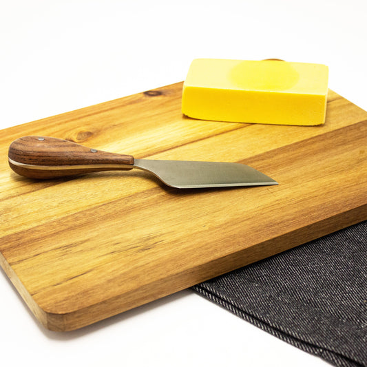 BergHOFF Aaron Probyn 3pc Cheese Knife and Rectangle Bamboo Board Set, Two-Toned