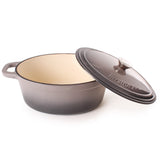 BergHOFF Neo Cast Iron 8qt. Oval Dutch Oven 13" with Lid, Oyster