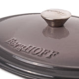BergHOFF Neo Cast Iron 5qt. Oval Dutch Oven 11.5" with Lid, Oyster