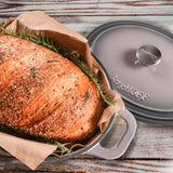 BergHOFF Neo Cast Iron 5qt. Oval Dutch Oven 11.5" with Lid, Oyster