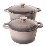 BergHOFF Neo Cast Iron 7qt. Round Dutch Oven 11" with Lid, Oyster
