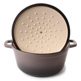 BergHOFF Neo Cast Iron 7qt. Round Dutch Oven 11" with Lid, Oyster