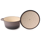BergHOFF Neo Cast Iron 7qt. Round Dutch Oven 11" with Lid, Oyster
