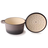 BergHOFF Neo Cast Iron 3qt. Round Dutch Oven 8" with Lid, Oyster