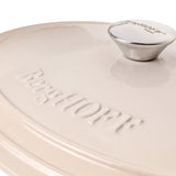 BergHOFF Neo Cast Iron 8qt. Oval Dutch Oven 13" with Lid, Meringue