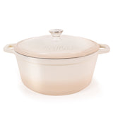 BergHOFF Neo Cast Iron 7qt. Round Dutch Oven 11" with Lid, Meringue