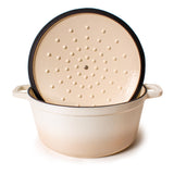 BergHOFF Neo Cast Iron 7qt. Round Dutch Oven 11" with Lid, Meringue