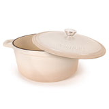 BergHOFF Neo Cast Iron 7qt. Round Dutch Oven 11" with Lid, Meringue