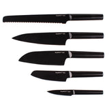 BergHOFF Ron Stainless Steel 6pc Knife Block Set, Black