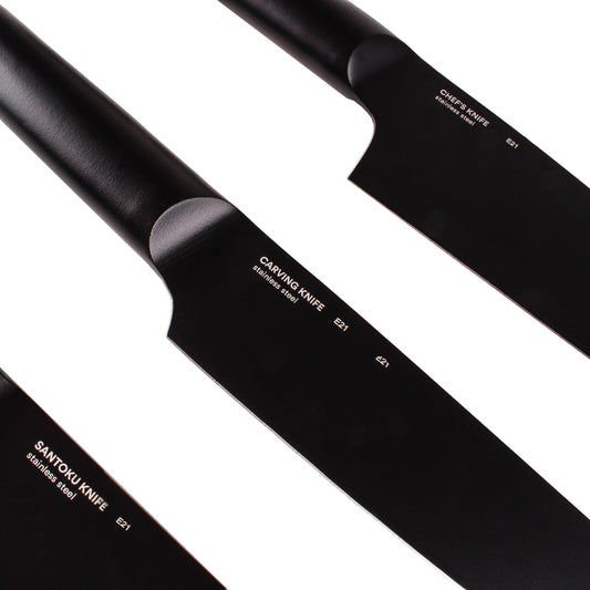 BergHOFF Ron Stainless Steel 4pc Knife Set, Black