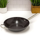 BergHOFF Geminis 3Pc Non-stick Spun Cast Aluminum 13.5" Wok With Silicone Screen & Skimmer
