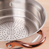 BergHOFF Ouro Gold 11Pc 18/10 Stainless Steel Cookware Set, SS Lids, Rose Gold Handles