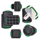 BergHOFF 11Pc Perfect Slice Bakeware Set, Silver & Green