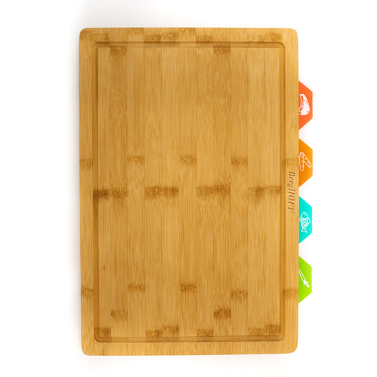 BergHOFF Bamboo Cutting Board with 4pc Flexible Boards, 16.5" x 11.8"