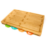 BergHOFF Bamboo Cutting Board with 4pc Flexible Boards, 16.5" x 11.8"