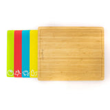 BergHOFF Bamboo Cutting Board with 4pc Flexible Boards, 16.5" x 13.4"