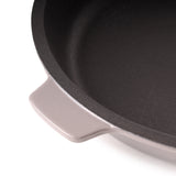 BergHOFF Neo 2pc Cast Iron 10" Fry Pan & 11" Grill Pan Cookware Set, Oyster