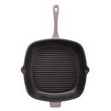 BergHOFF Neo 2pc Cast Iron 11" Grill Pan with Slotted Steak Press, Oyster