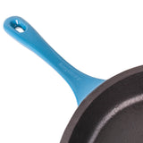 BergHOFF Neo 5pc Cast Iron Oval Dutch Oven Set with 10" Fry Pan, 5qt. & 8qt., Blue