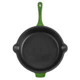 BergHOFF Neo 5pc Cast Iron Oval Dutch Oven Set with 10" Fry Pan, 5qt. & 8qt., Green