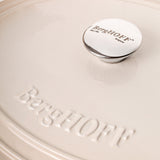 BergHOFF Neo 4Pc Cast Iron Cookware Set, 5qt. & 8qt. Oval Dutch Ovens, Matching Lids, Meringue