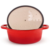 BergHOFF Neo 4pc Cast Iron Cookware Set, 5qt. & 8qt., Red