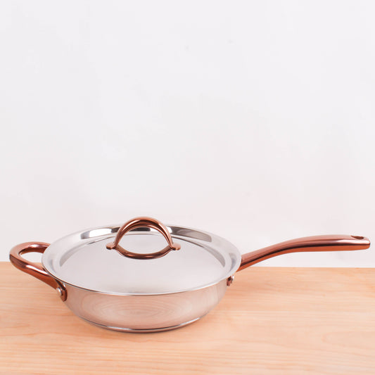 BergHOFF Ouro Gold 5pc 18/10 Stainless Steel Starter Set, Rose Gold Handles