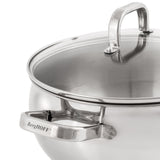 BergHOFF Belly Shape 7pc 18/10 Stainless Steel Cookware Set with Glass Lids