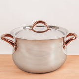 BergHOFF Ouro Gold 3pc 18/10 Stainless Steel Starter Set, SS Lids , Rose Gold Handles
