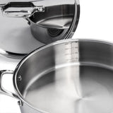 BergHOFF Professional 5pc Tri-Ply 18/10 Stainless Steel Starter Cookware Set, SS Lids
