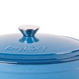 BergHOFF Neo 4Pc Cast Iron Cookware Set, 5qt. & 7qt. Dutch Ovens, Matching Lids, Blue