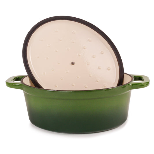 BergHOFF Neo 4pc Cast Iron Cookware Set, 5qt. & 8qt., Green