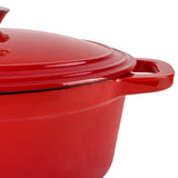 BergHOFF Neo 4Pc Cast Iron Cookware Set, 5qt. & 8qt. Dutch Ovens, Matching Lids, Red