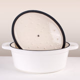 BergHOFF Neo 4pc Cast Iron Cookware Set, 5qt. & 8qt., White