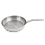 BergHOFF Belly Shape 3pc 18/10 Stainless Steel Fry Pan & Skillet Cookware Set with Glass Lid