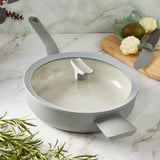BergHOFF Leo Balance 5pc Nonstick Aluminum Cookware Set, Glass Lids, Moonmist