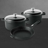 BergHOFF GEM 5Pc Nonstick Cookware Set, Black