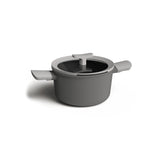 BergHOFF Leo 10Pc Nonstick Ceramic Cookware Set With Glass lid, Grey