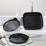 BergHOFF Leo Graphite 3Pc Nonstick Ceramic Specialty Cookware Set, Sustainable Recycled Material